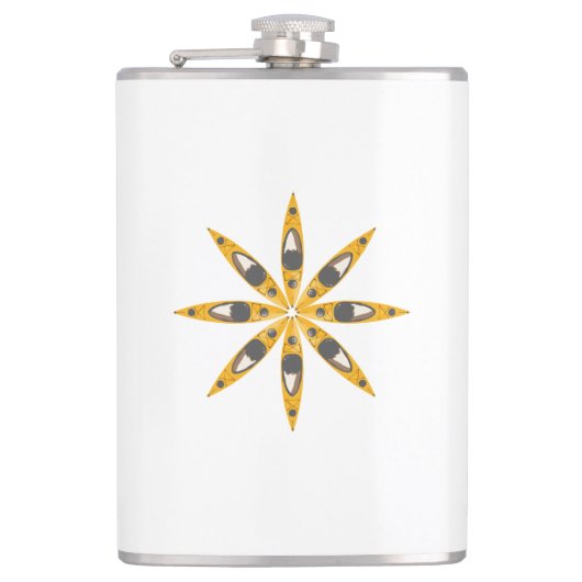 Kayak Flower Heupfles (Voorkant)