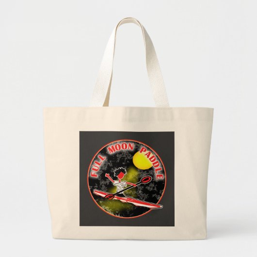 Kayak Full Moon Paddle Grote Tote Bag (Voorkant)