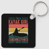 Kayak Girl, maar koeler Sleutelhanger (Achterkant)