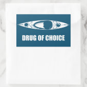 Kayak, medicijn rechthoekige sticker (Tas)