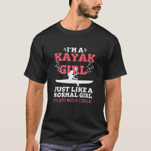 Kayak-meisje als gewone vrouw t-shirt
