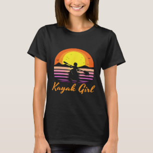 Kayak Meisje Grappige Kayak Zonsopgang Kayaker Var T-shirt