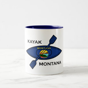 Kayak Montana Flag Tweekleurige Koffiemok