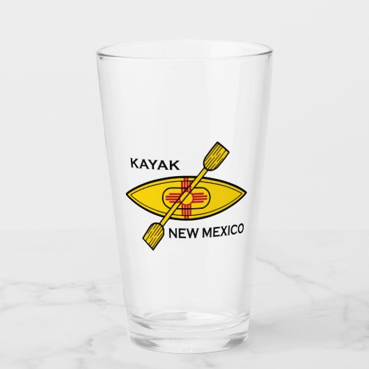Kayak New Mexico Flag Glas (Voorkant)