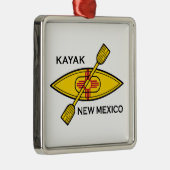 Kayak New Mexico Flag Metalen Ornament (Rechts)