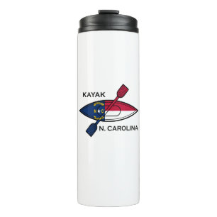 Kayak North Carolina Flag Thermosbeker