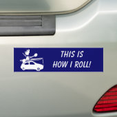 Kayak On Car - Zo ga ik rollen! Bumpersticker (Op auto)