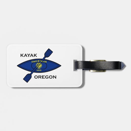Kayak Oregon Flag Bagagelabel (Achterkant horizontaal)