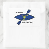 Kayak Oregon Flag Rechthoekige Sticker (Tas)