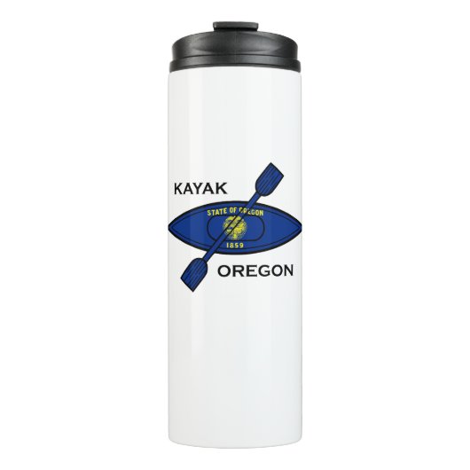 Kayak Oregon Flag Thermosbeker (Voorkant)