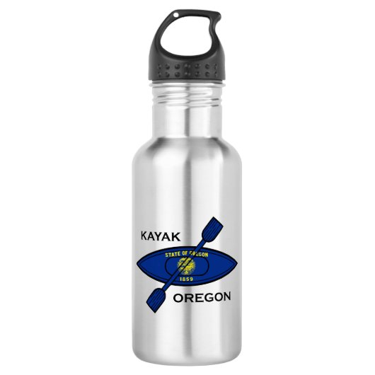 Kayak Oregon Flag Waterfles (Voorkant)