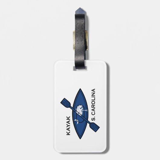 Kayak South Carolina Flag Bagagelabel (Achterkant verticaal)