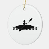 Kayak Stick Man Logo Keramisch Ornament (Links)