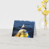 Kayak sur la carte blanche du lac (Fleur jaune)