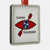 Kayak Tennessee Flag Metalen Ornament (Rechts)