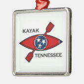 Kayak Tennessee Flag Metalen Ornament (Links)