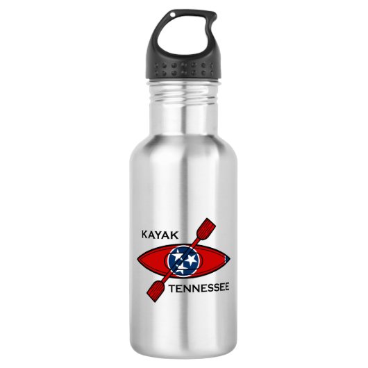 Kayak Tennessee Flag Waterfles (Voorkant)