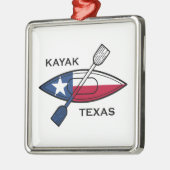 Kayak Texas Flag Metalen Ornament (Links)