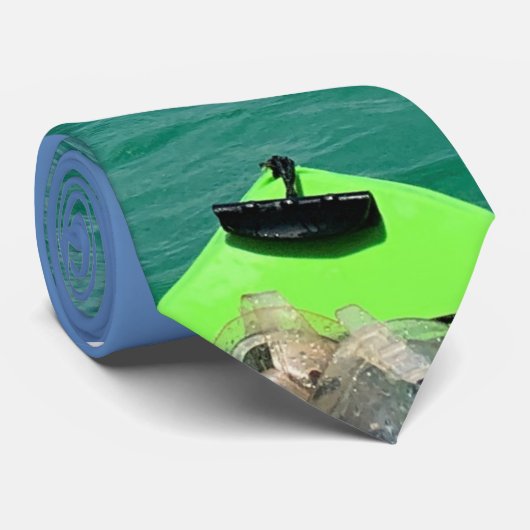 Kayak Uitzicht Ocean Stropdas (Opgerold)