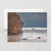 Kayak Vissen Briefkaart (Voorkant / Achterkant)