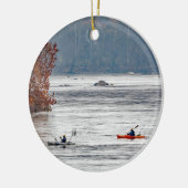 Kayak Vissen Keramisch Ornament (Links)