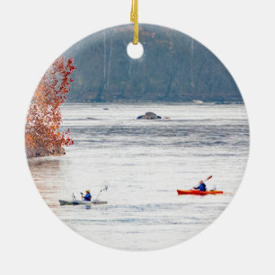 Kayak Vissen Keramisch Ornament