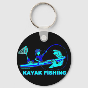 Kayak Vist in Blues Sleutelhanger