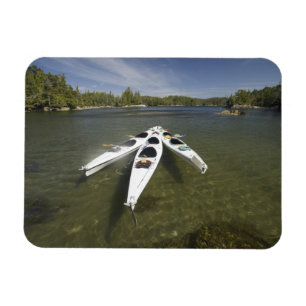 Kayak-vlucht te Rest tijdens late middagmiddag om Magneet