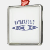 Kayakaholic Metalen Ornament (Links)