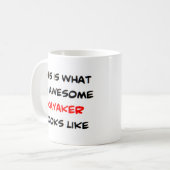 kayaker, geweldige koffiemok (Voorkant links)