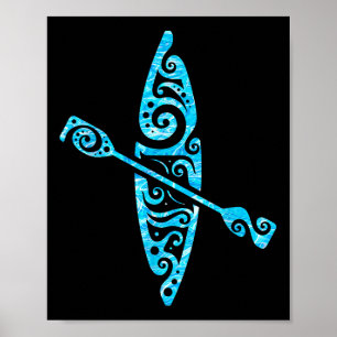 Kayaker Kano Paddelen Boot Liefhebber Kayak Water  Poster