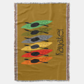 Kayaker Woven Blanket Brown Deken (Voorkant Verticaal)