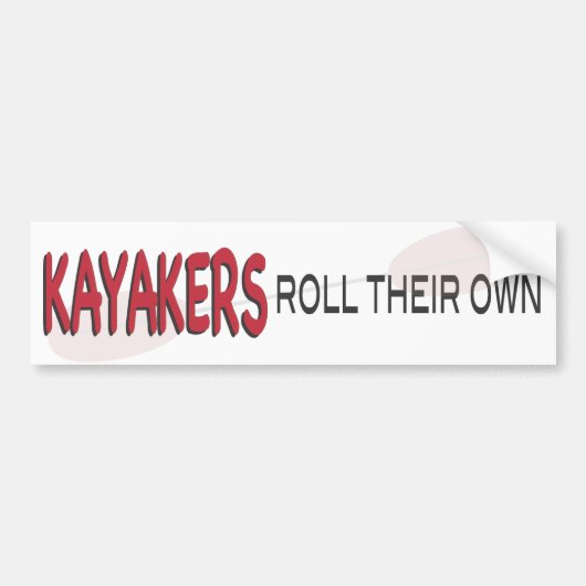 Kayakers Roll Bumpersticker (Voorkant)
