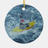 Kayaking Art-keramisch Ornament (Voorkant)