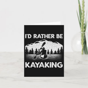Kayaking Art voor mannen Kayak Paddle Boati Kaart