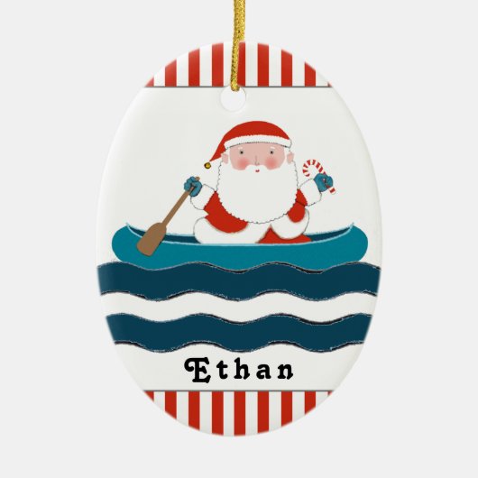 Kayaking Canoe Camping 2023 Keramisch Ornament (Voorkant)