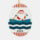 Kayaking Canoe Camping 2023 Keramisch Ornament (Achterkant)