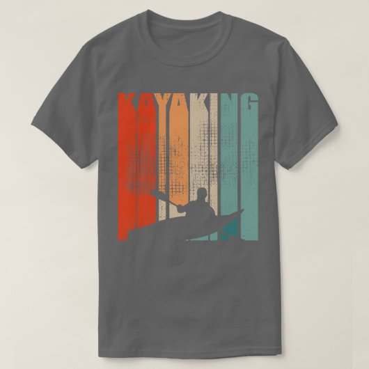 Kayaking Canoeing Retro 2 T-shirt (Design voorkant)
