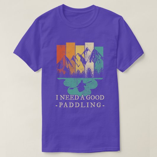 Kayaking Canoeing Retro T-shirt (Design voorkant)