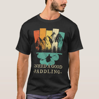 Kayaking Canoeing Retro T-shirt