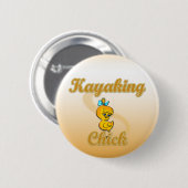 Kayaking Chick Ronde Button 5,7 Cm (Voorkant /achterkant)