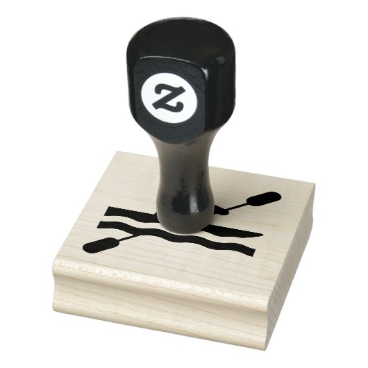 Kayaking Design Wooden Stamp Rubberstempel (Stempel)