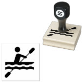 Kayaking Design Wooden Stamp Rubberstempel (Gestempeld)