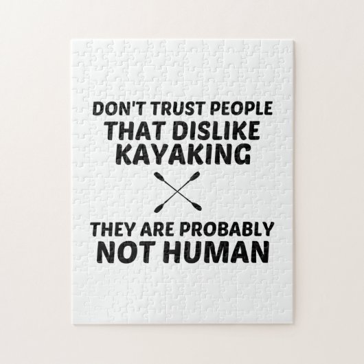 KAYAKING DISLIKE NOT HUMAN LEGPUZZEL (Verticaal)