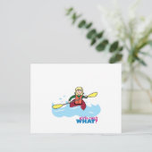 Kayaking Girl - Light/Blonde Briefkaart (Staand voorkant)