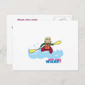 Kayaking Girl - Light/Blonde Briefkaart (Voorkant / Achterkant)