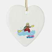Kayaking Girl - Light/Blonde Keramisch Ornament (Rechts)