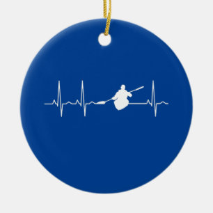 Kayaking Heartbeat Keramisch Ornament