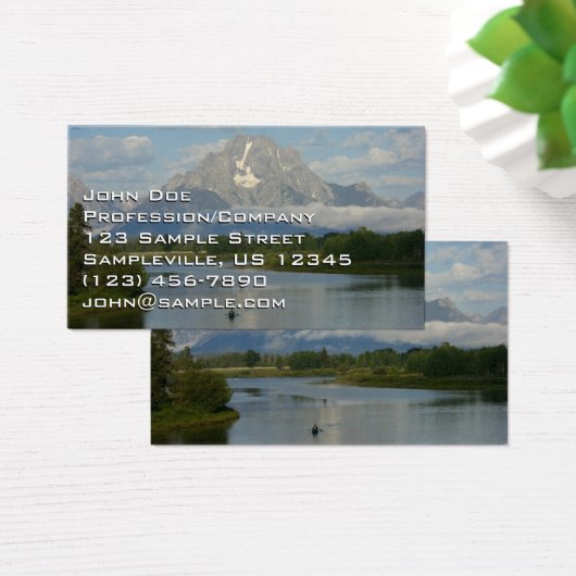 Kayaking in Grand Teton National Park Visitekaartje (Bureau)