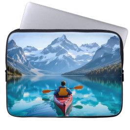  Kayaking in Mountains  Beautiful Nature Laptop Sleeve